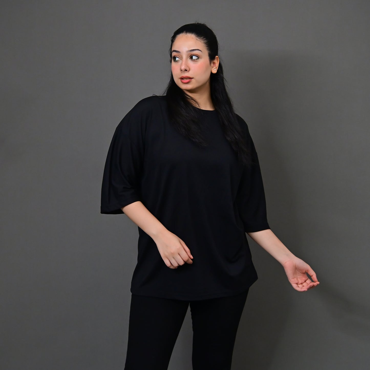 X_Unisex Black Oversized T-Shirt