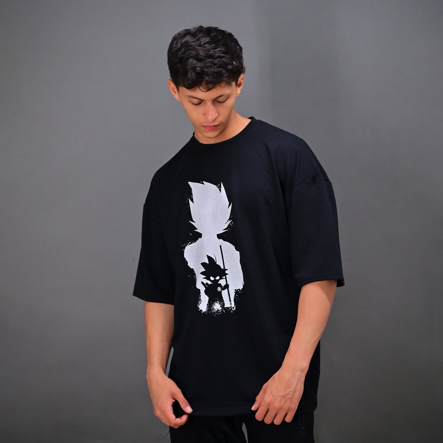 Animi_Unisex Black Oversized T - Shirt - Nivur.com